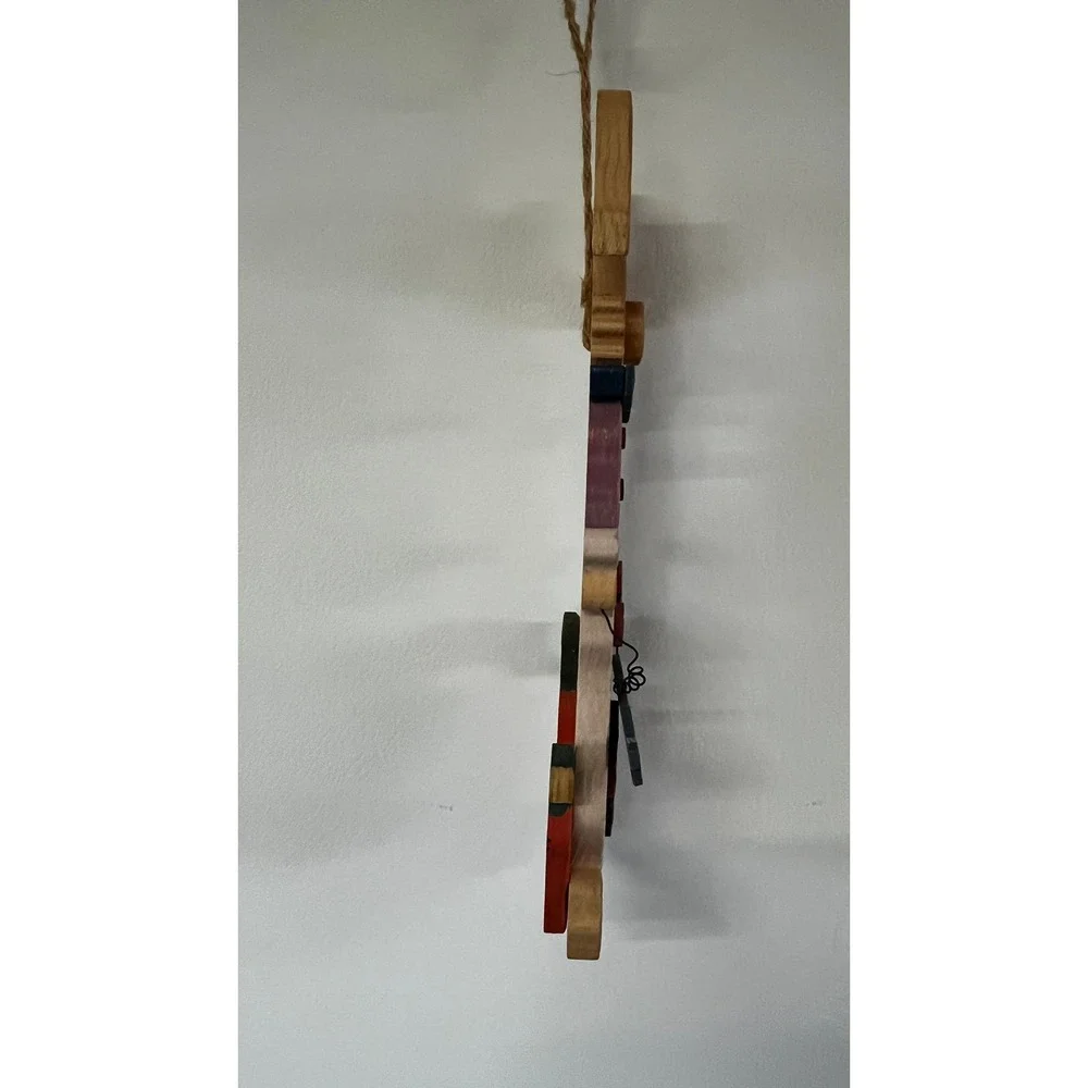 Vtg Rustic Wooden Easter Bunny Wall Hanging Primitive Holiday Decor 14.75